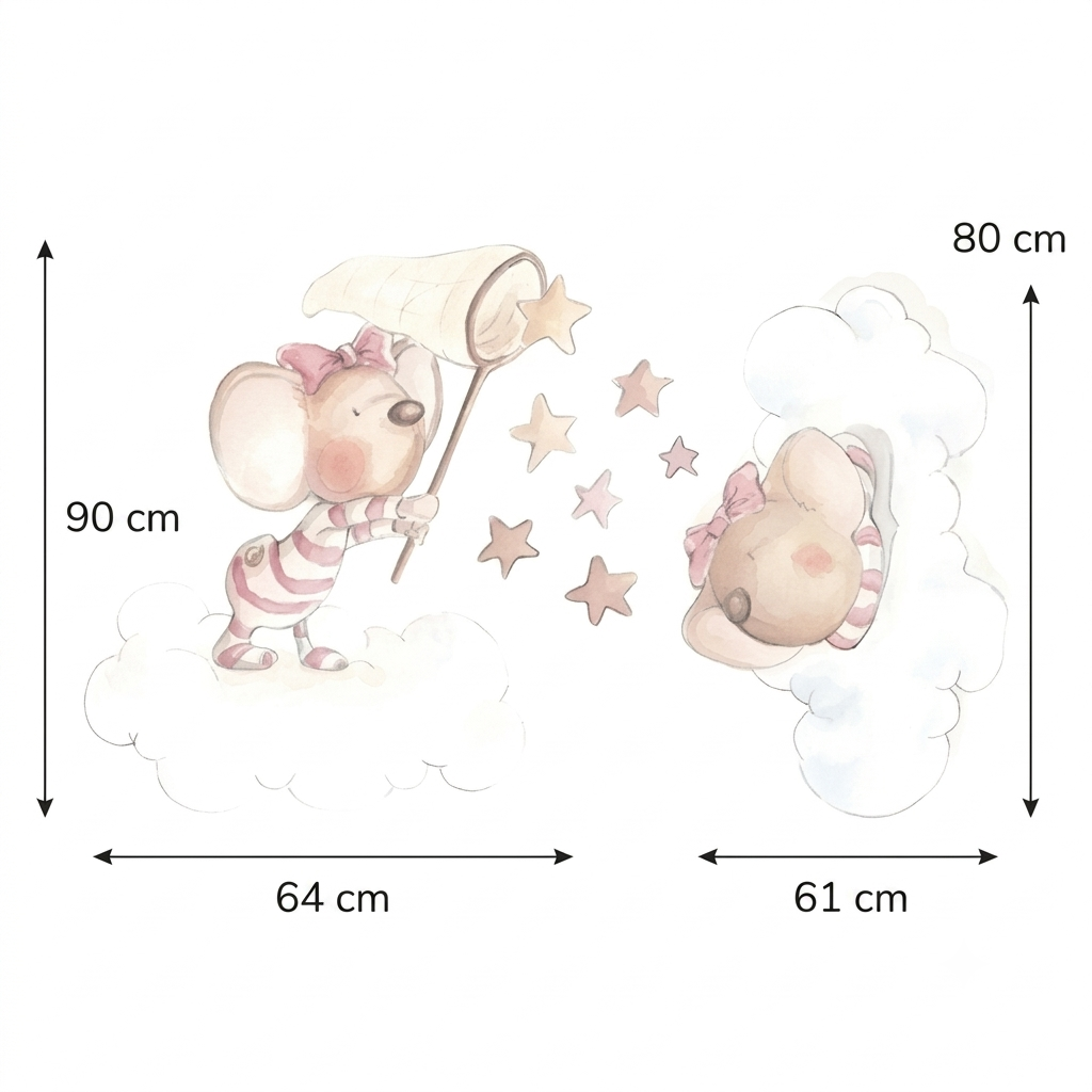 Vinilo Decorativo Infantil ATRAPANDO UNA ESTRELLA para la Habitación de los Niños