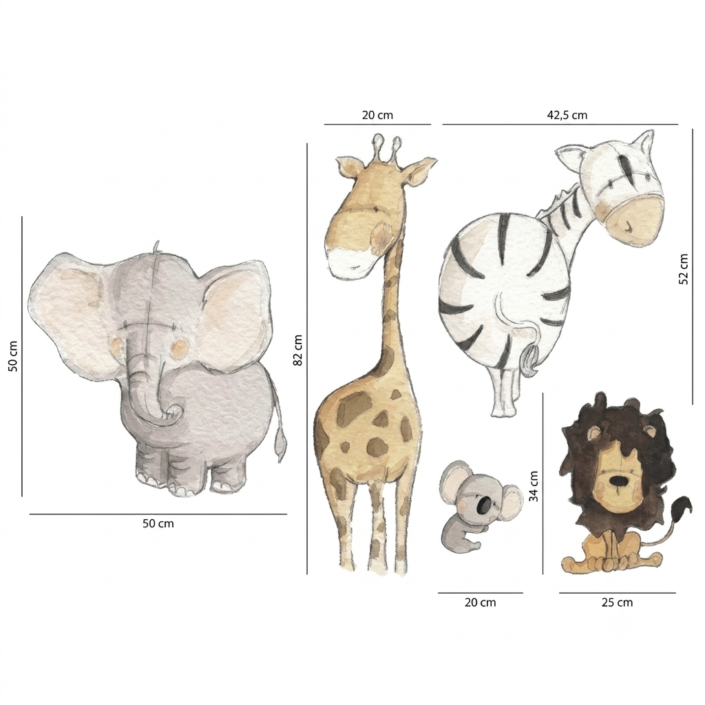 Vinilo Decorativo Infantil MADAGASCAR - SUEÑOS DE CIGÜEÑA