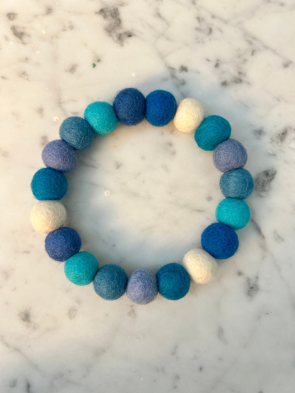 Collare personalizzato per cani con pon pon - Blu