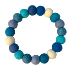 Collare personalizzato per cani con pon pon - Blu