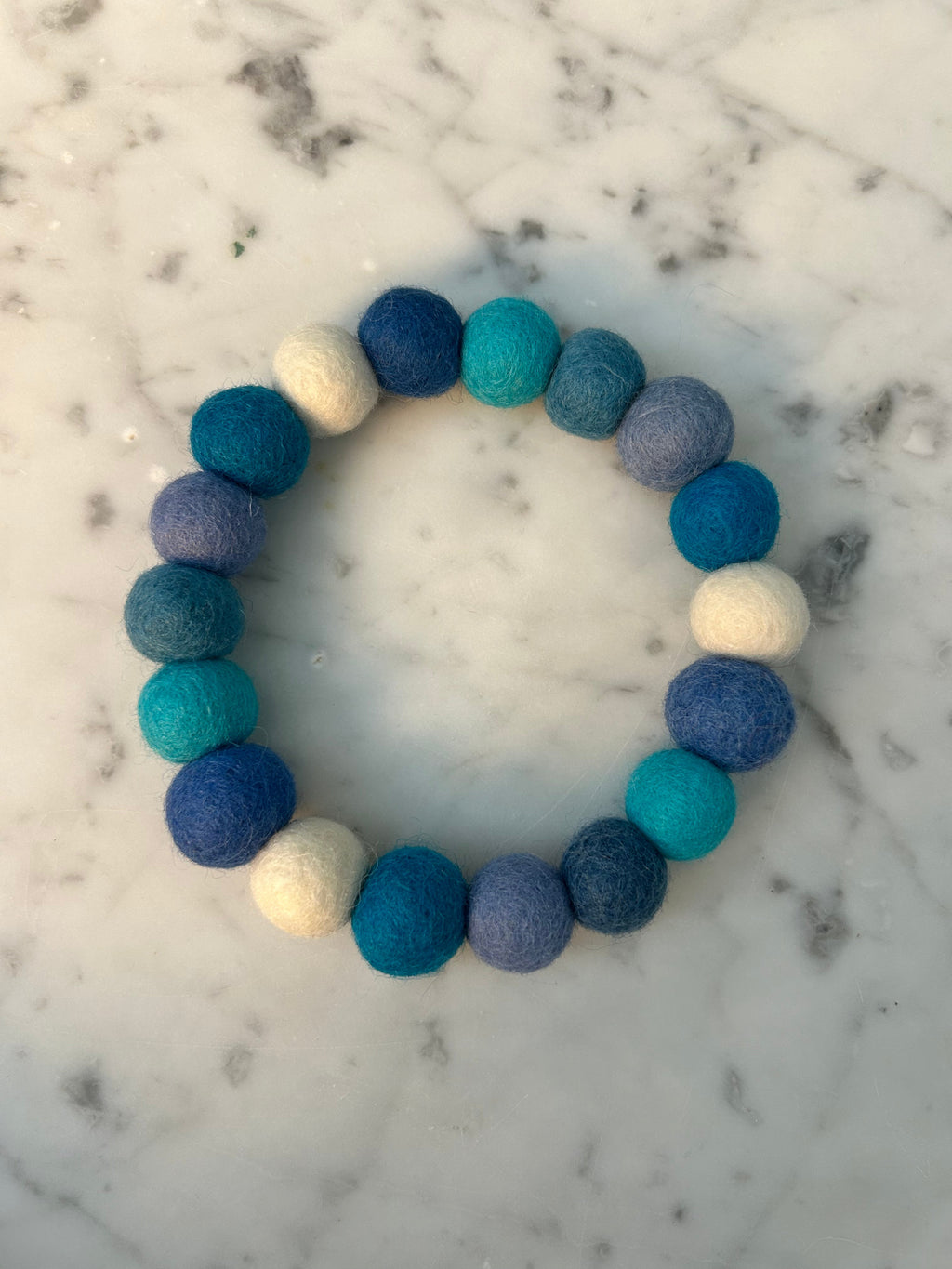 Collare personalizzato per cani con pon pon - Blu