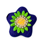Spring Purple Flower - Personalised Pom Pom Dog Collar