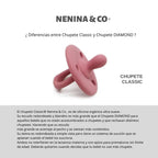 Chupete DIAMOND Nenina & Co Rosa y Rosa Pálido | Silicona Orgánica para Bebé +12 Meses