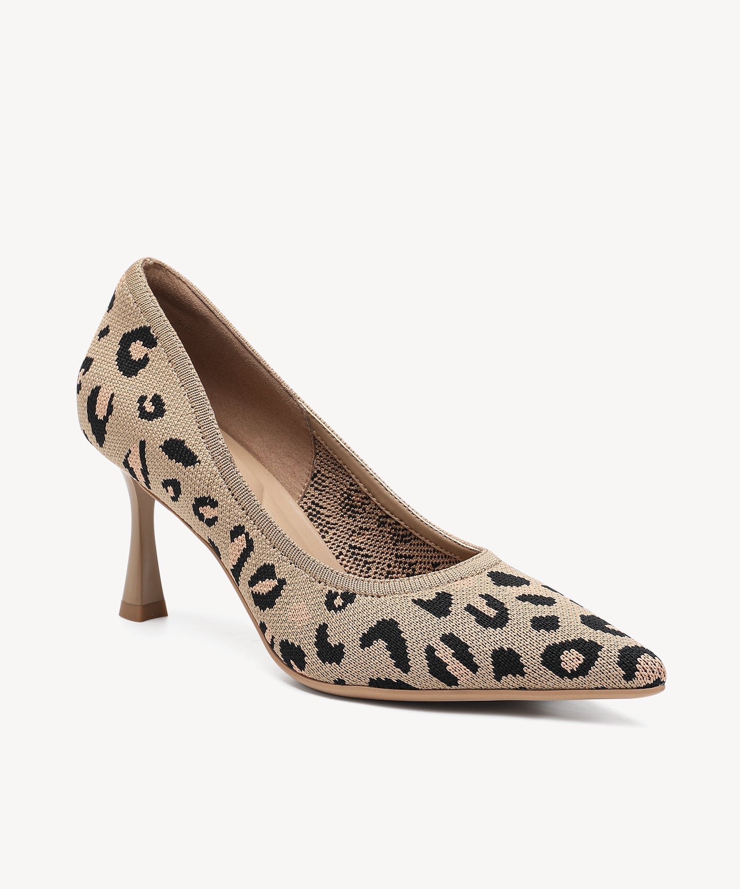 EternalPace Minimalist Stiletto Heeled Pump - 2X Wide - Leopard / US 10 | EU 41.5 | UK 8