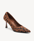 EternalPace Minimalist Stiletto Heeled Pump - Brown Leopard / Regular (A-C) / US 9 | EU 40 | UK 7