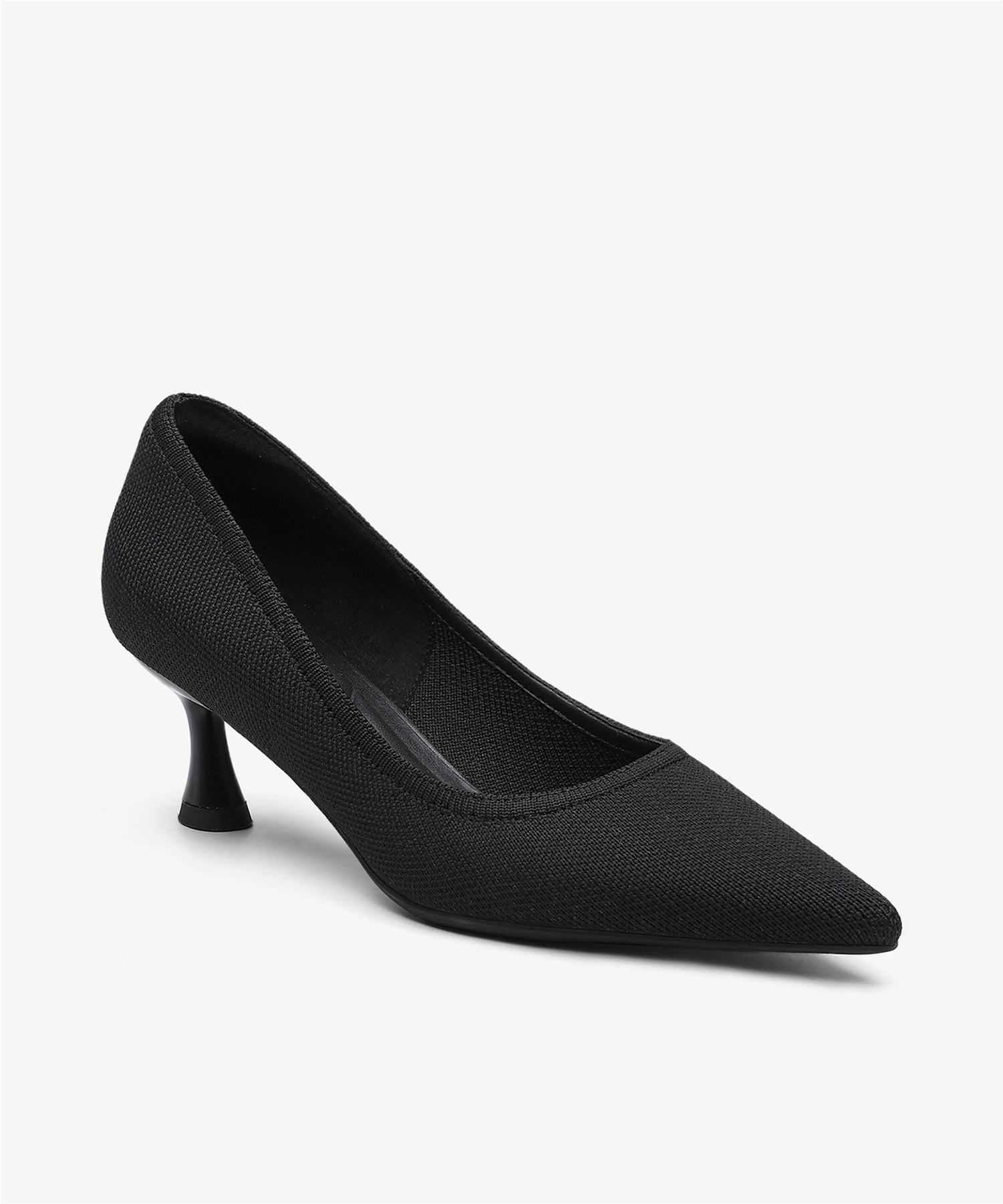 EternalPace Minimalist Stiletto Heeled Pump - Low Heeled - Black / US 10 | EU 41.5 | UK 8