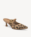 Gracelithe Pointed Toe Low Heeled Mule - Leopard / Wide (D-E) / US 7 | EU 37.5 | UK 5