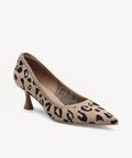 EternalPace Minimalist Stiletto Heeled Pump - Low Heeled - Leopard / US 6 | EU 36.5 | UK 4