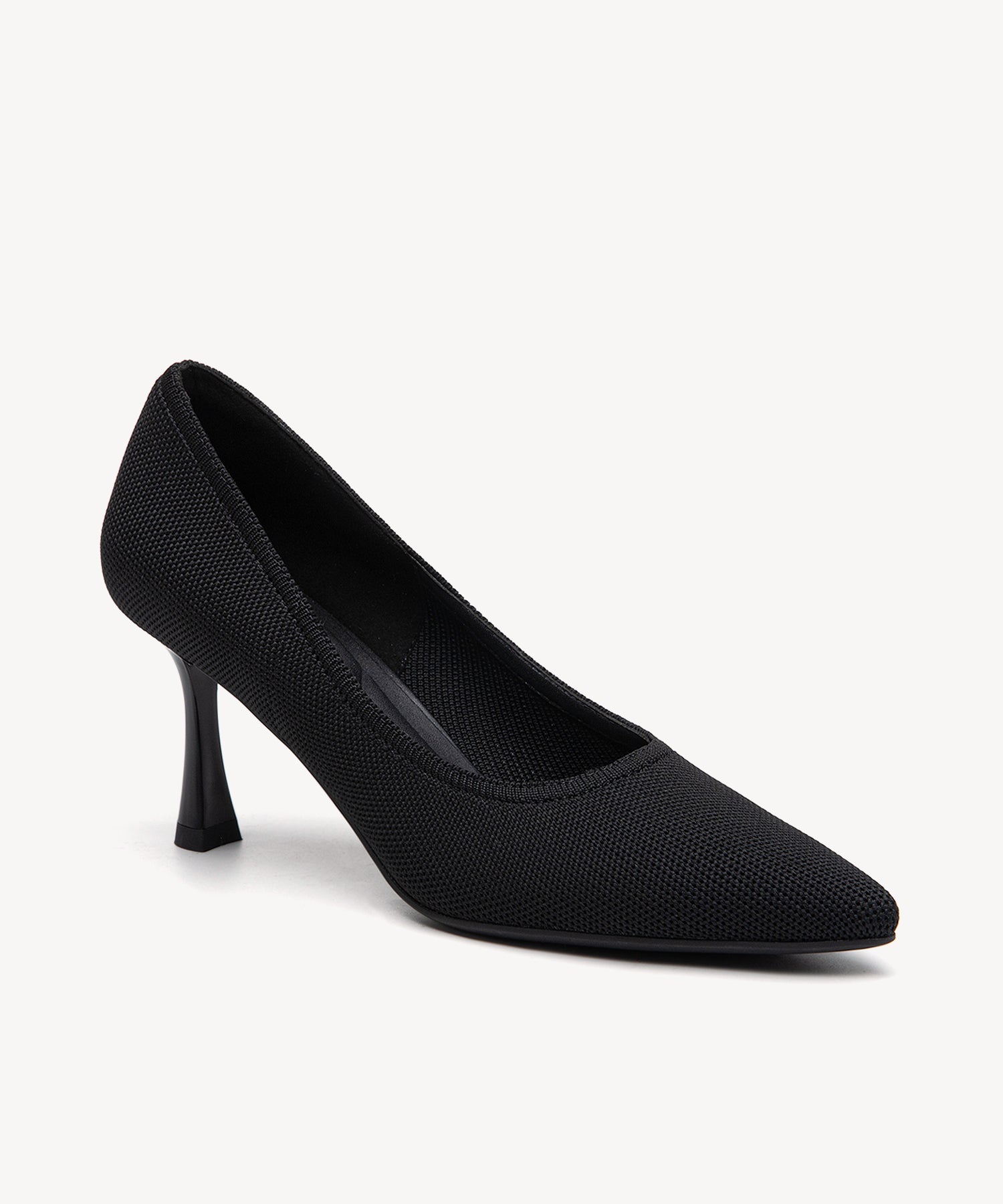 EternalPace Minimalist Stiletto Heeled Pump - 2X Wide - Black / US 5 | EU 35 | UK 3