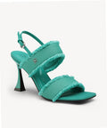 DenimTrim Square Toe Stiletto Sandal - Light Green / US 11 | EU 42.5 | UK 9