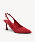 Elegant Ligne Pointed Toe Heeled Slingback - Red / US 9 | EU 40 | UK 7