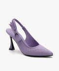 EverLush Bowknot Pointed Toe Heeled Slingback - Purple / US 5 | EU 35 | UK 3