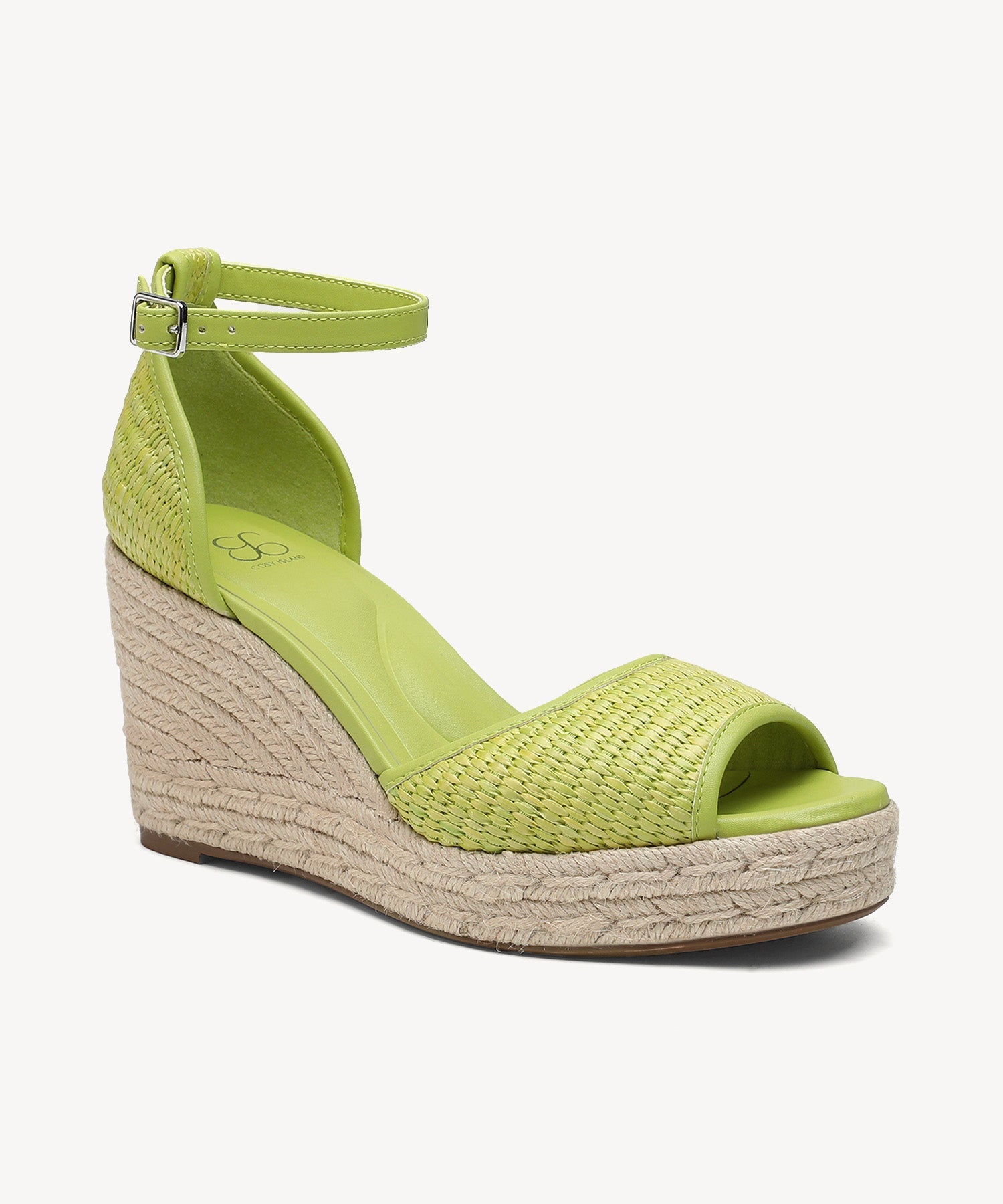 Commute Espadrilles Round Toe Wedge Sandal - Acid Lime / US 6 | EU 36.5 | UK 4