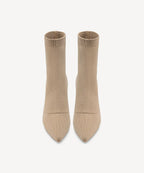 CloudMile Minimalist Pointed Toe Sock Ankle Boot
