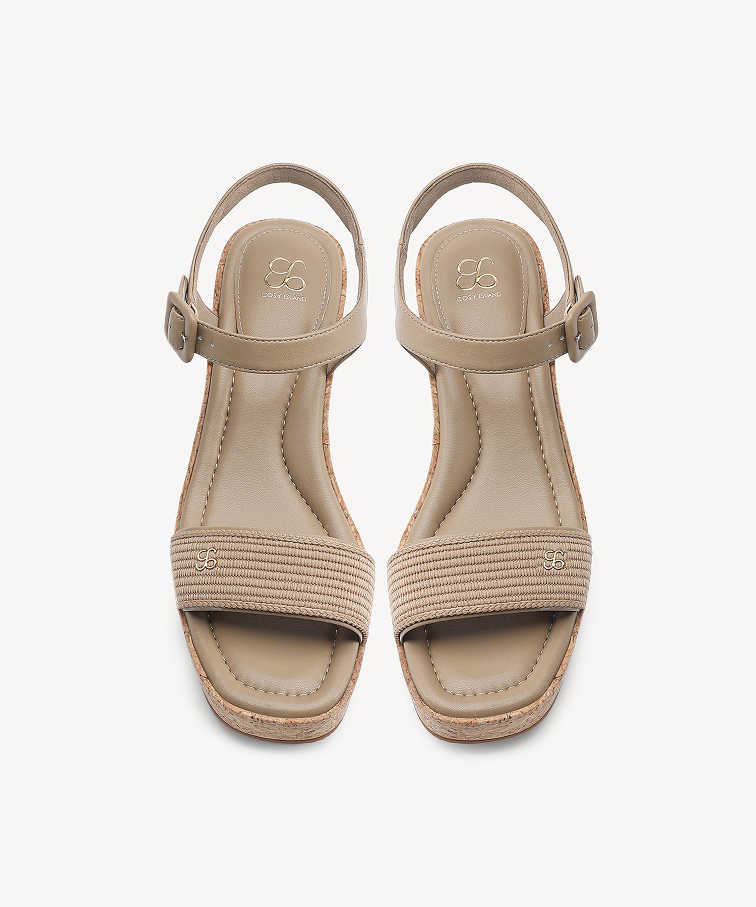 TerraLoft Square Toe Wedge Sandal