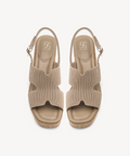 CorkLuxe H-Band Square Toe Wedge Sandal