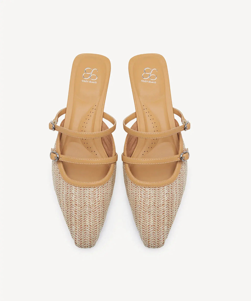 SunCoast Tapered Square Toe Flat Mule