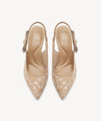 EverLush Bowknot Pointed Toe Heeled Slingback