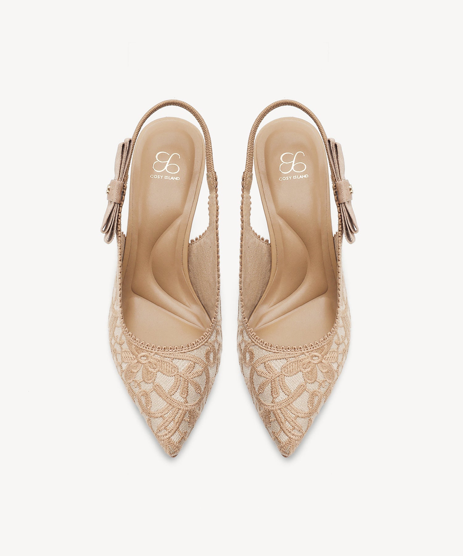 EverLush Bowknot Pointed Toe Heeled Slingback