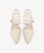 GlimmerLine Pointed Toe Stiletto Heeled Slingback