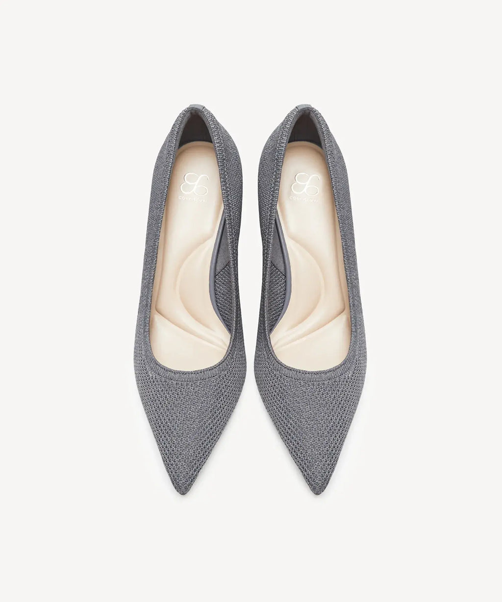 SerenKnit Pointed Toe Stiletto Heeled Pump