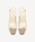 Colorblock Square Toe Heeled Slingback
