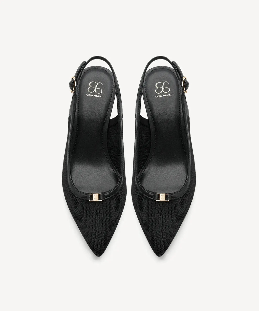BreezeLift Pointed Toe Wedge Slingback