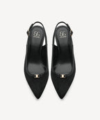 BreezeLift Pointed Toe Wedge Slingback