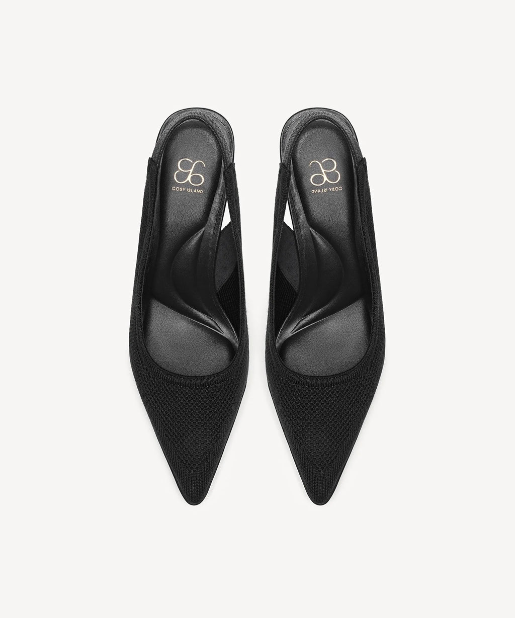 SoftBounce Pointed Toe Heeled Slingback