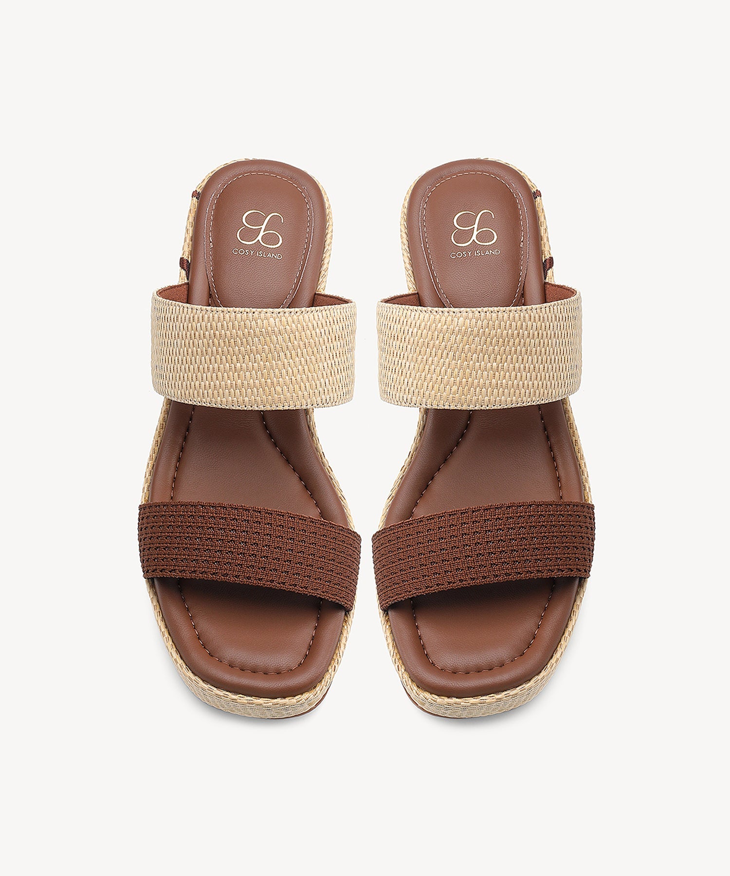 CrestWedge Double Strap Espadrilles Sandal