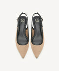 Stud-Trim Elegant Kitten Heeled Slingback