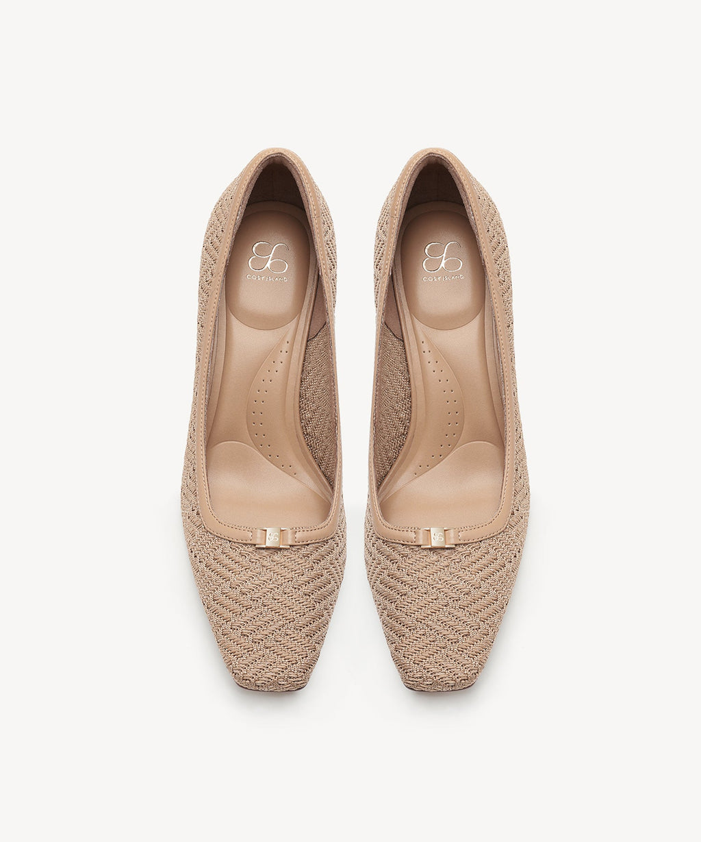 CloudFit Square Toe Heeled Pump