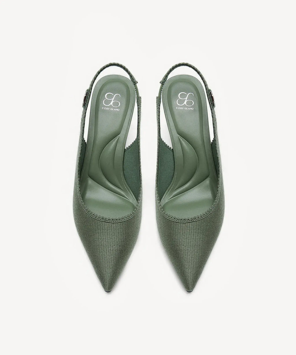 EmbroDance Elegant Stiletto Heeled Slingback
