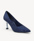 EternalPace Diamond Pointed Toe Heeled Pump - Blue / US 6.5 | EU 37 | UK 4.5