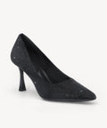 EternalPace Diamond Pointed Toe Heeled Pump - Black / US 9 | EU 40 | UK 7