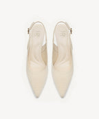 Elegant Ligne Pointed Toe Heeled Slingback