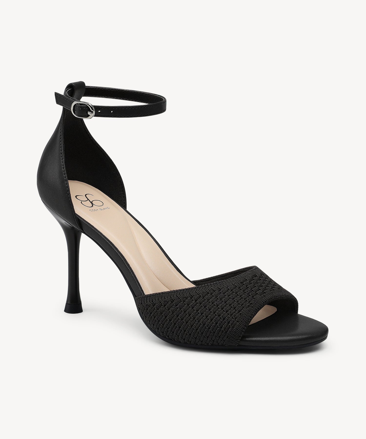 Minimalist Ankle Strap Heeled Sandal - Black / US 6.5 | EU 37 | UK 4.5