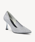 EternalPace Diamond Pointed Toe Heeled Pump - Silver / US 7.5 | EU 38 | UK 5.5