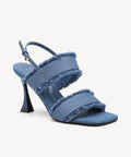 DenimTrim Square Toe Stiletto Sandal - Blue / US 5 | EU 35 | UK 3