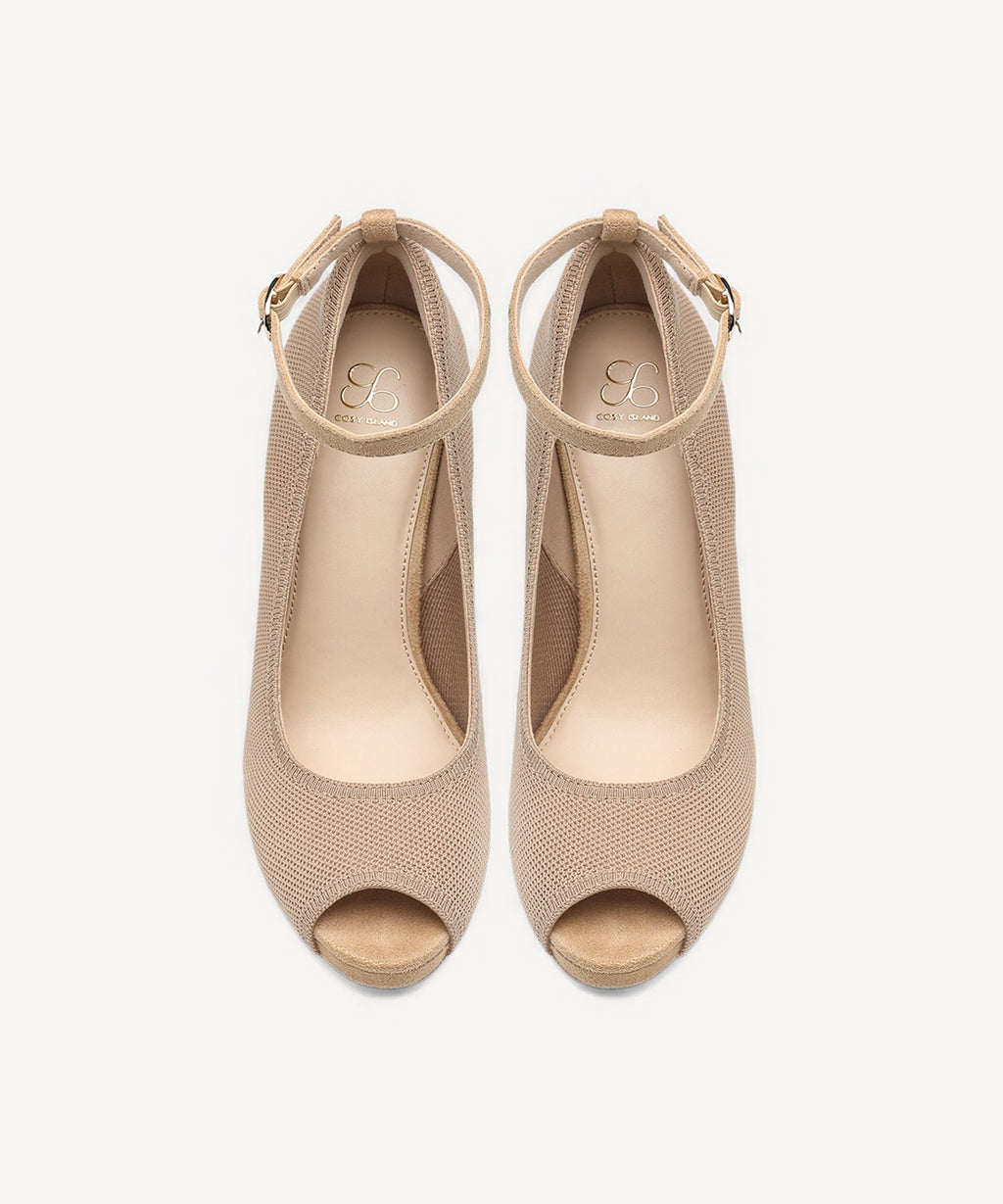 PowerWalk Peep-toe Heeled Pump