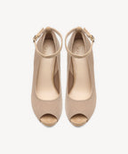 PowerWalk Peep-toe Heeled Pump