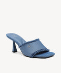 DenimCasual Square Toe Stiletto Sandal - Blue / US 11 | EU 42.5 | UK 9