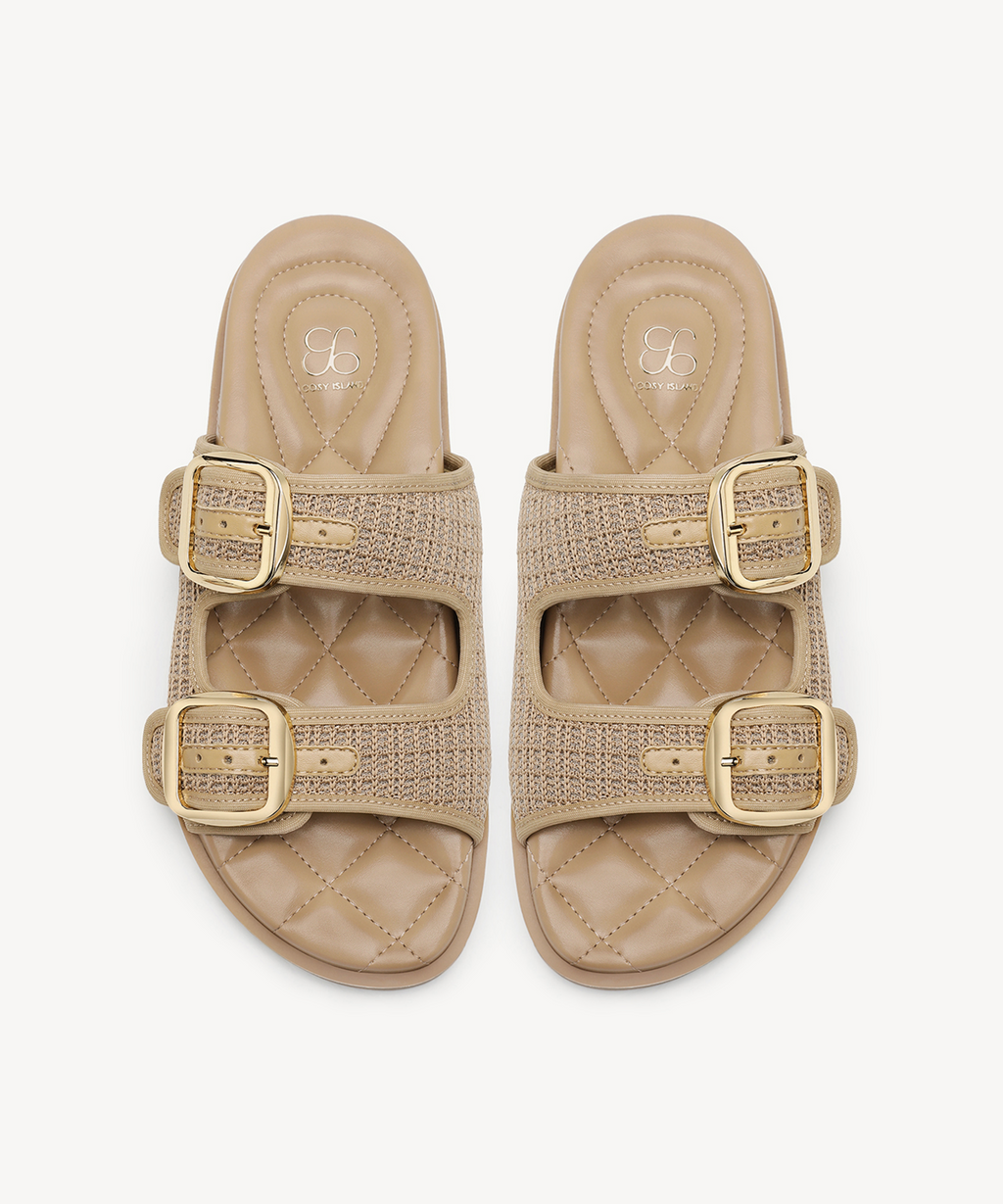 CloudStep Double-Buckle Footbed Sandal