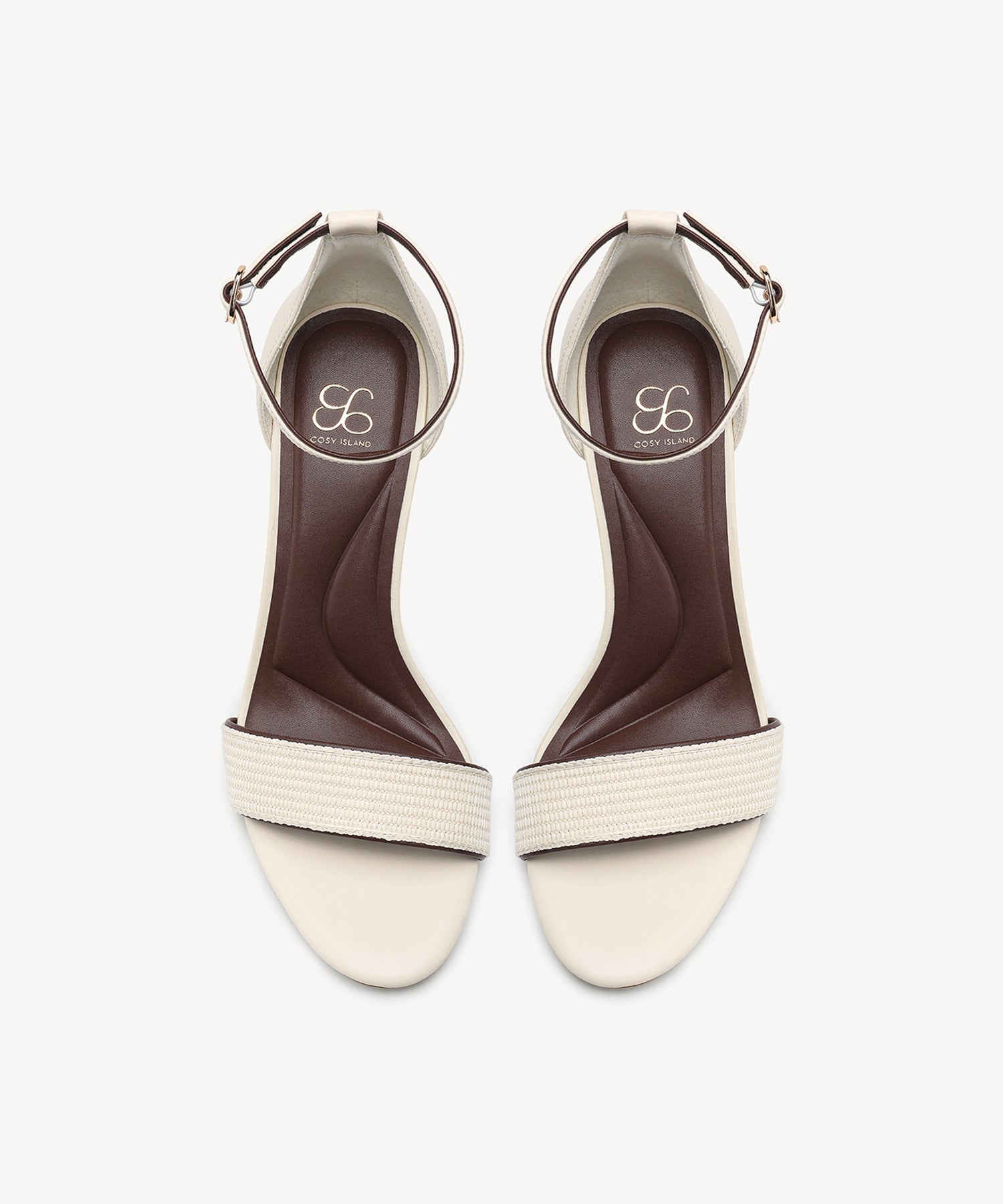 VibeStrap Single-Band Round Toe Heeled Sandal
