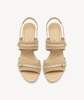 SteadyWeave Block Heeled Double Strap Sandal