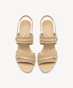 SteadyWeave Block Heeled Double Strap Sandal