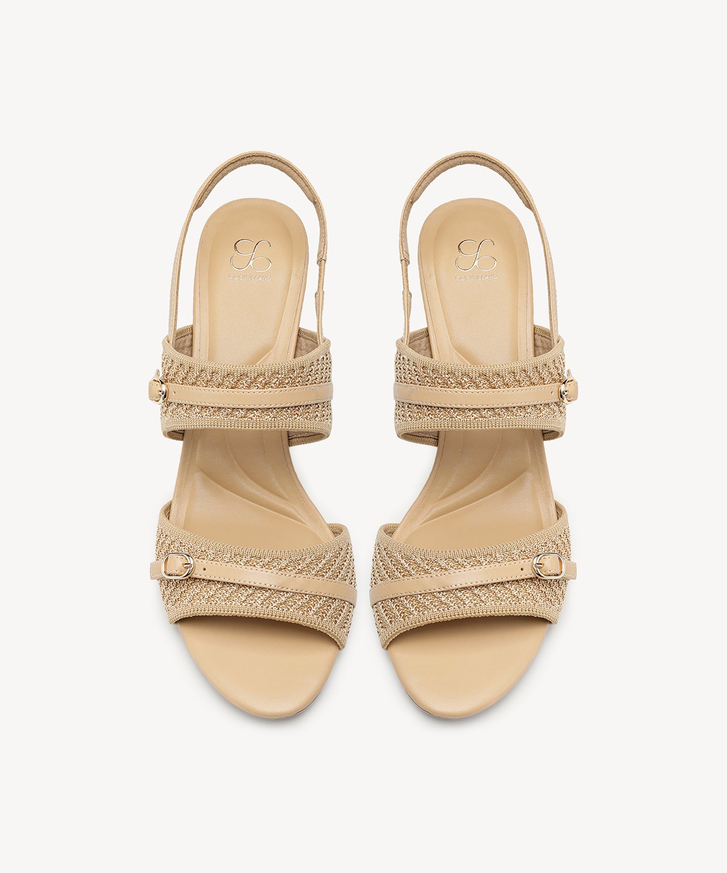 SteadyWeave Block Heeled Double Strap Sandal