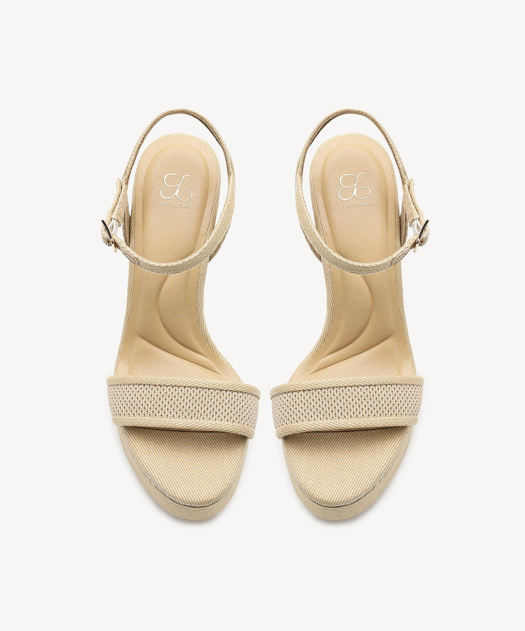 DenimLoft Strapped Platform Heeled Sandal
