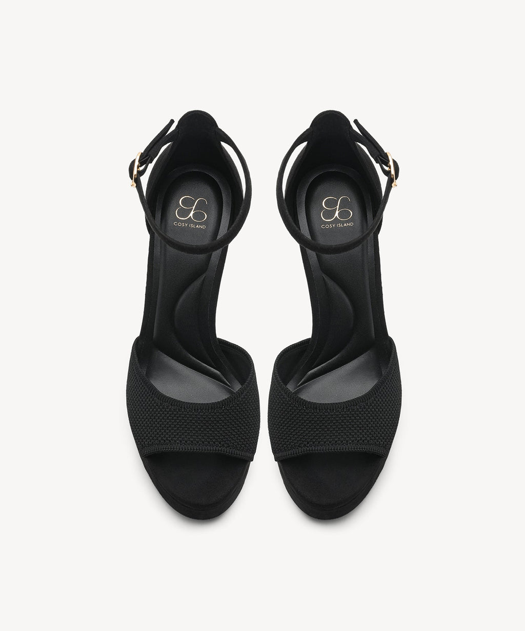 GlimmerRise Strapped Platform Heeled Sandal
