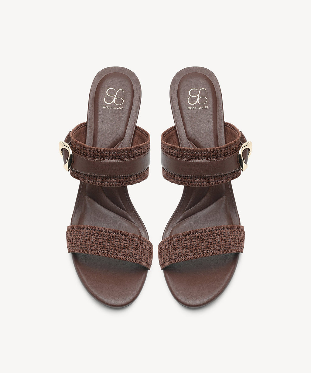 GildGlide Buckle Stiletto Double Strap Sandal
